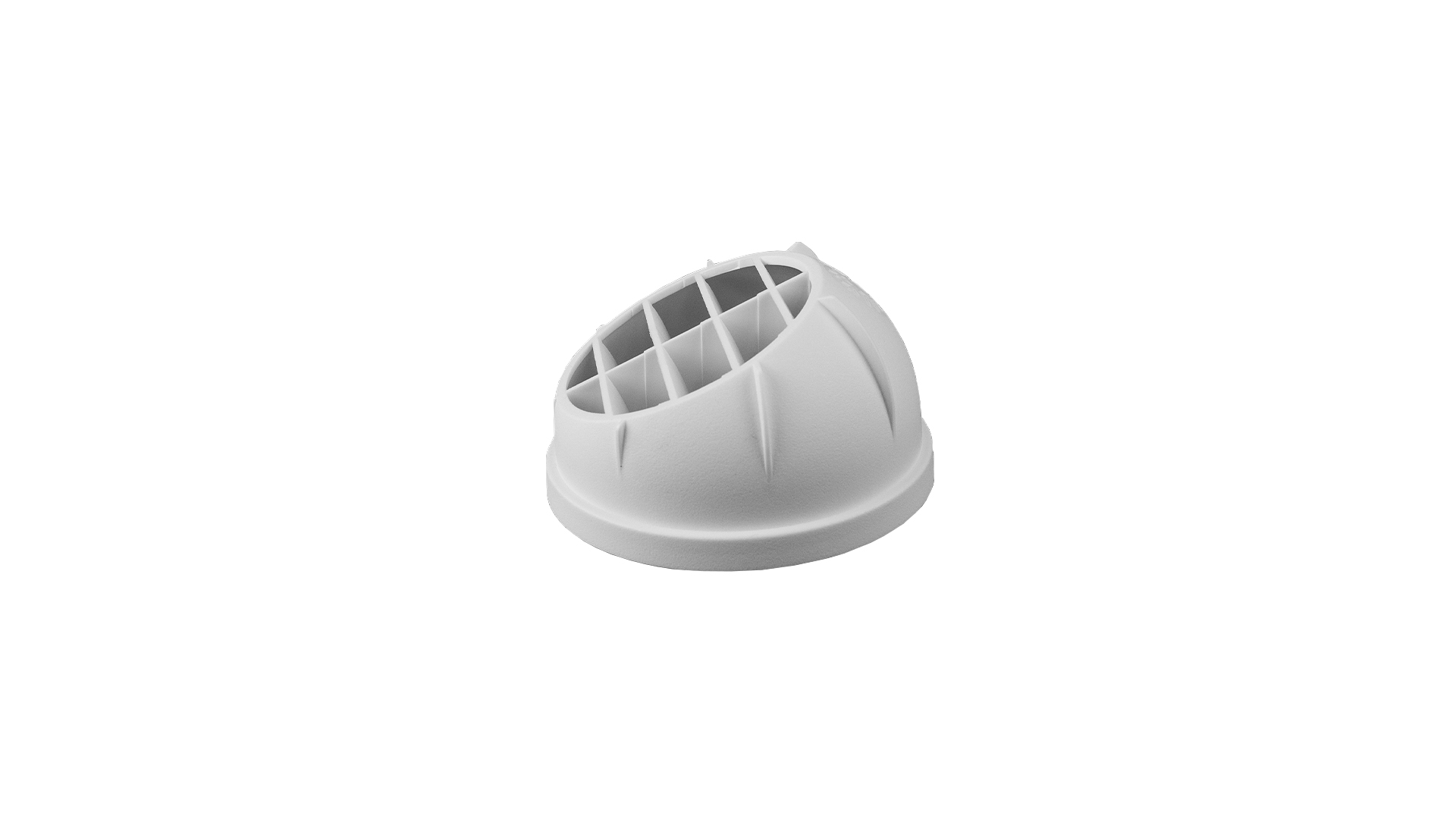 Semicircular air grille — Ø 60 mm / Color: White / For Flange: ATR2-FD60-W